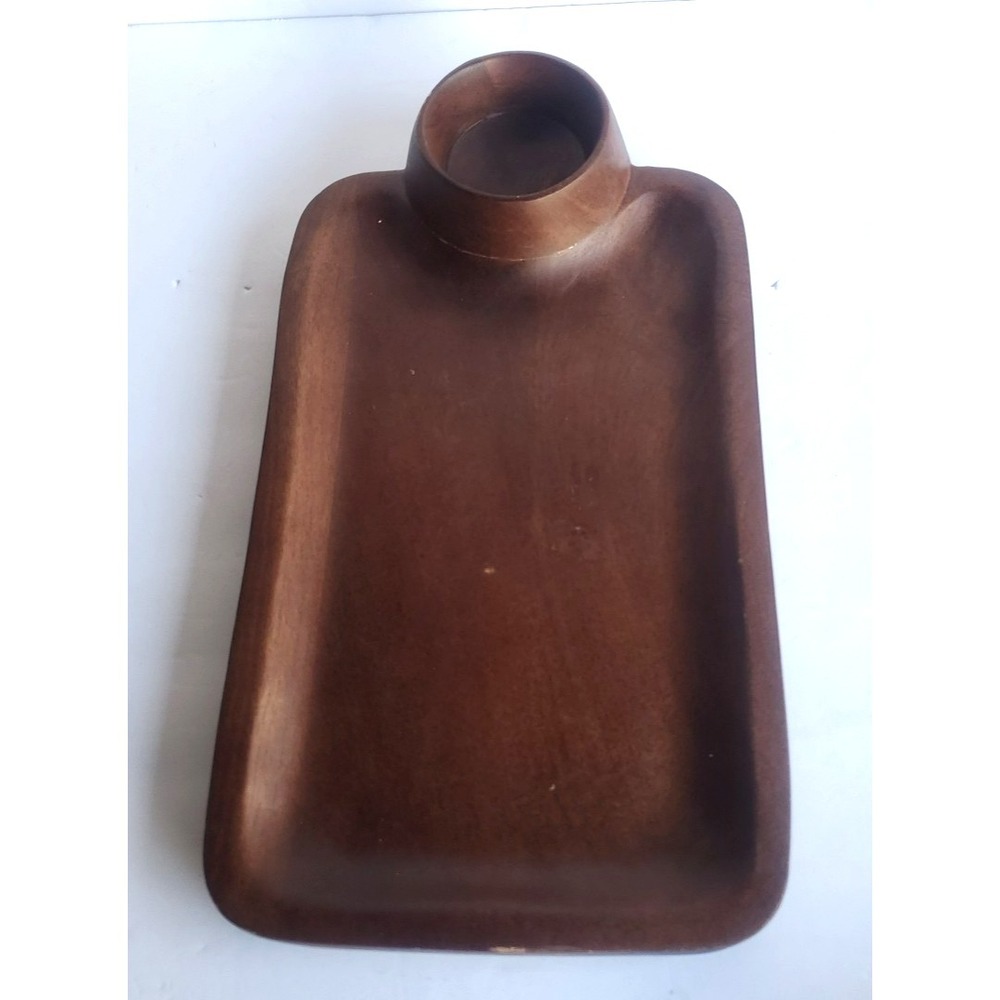 VTG MCM Wood Cheese Cutting‎ Board Serving Tray Set 15 in x 8in India